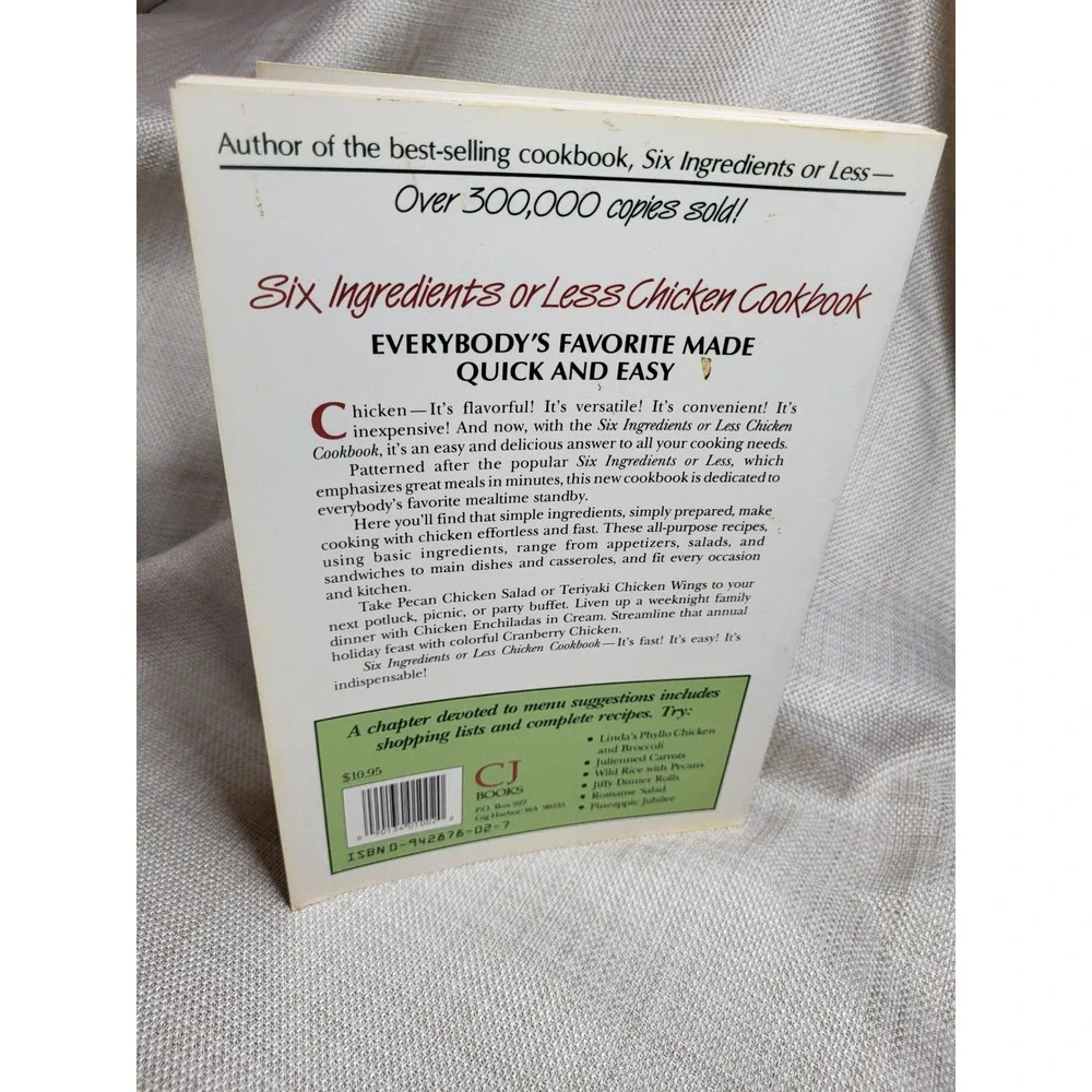 Six Ingredients or Less Chicken Cookbook Carlean Johnson Quick Easy Recipes